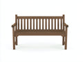 Gartenbank aus Holz 150 x 60 x 90 cm - Braun - Klassisches Design für den Außenbereich