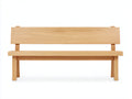 Gartenbank aus Massivholz 160 x 55 x 85 cm - Natur - Klassisches Design mit Rückenlehne
