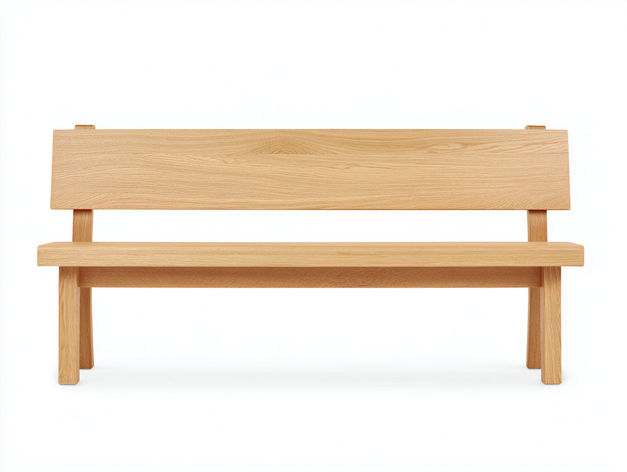 Gartenbank aus Massivholz 160 x 55 x 85 cm - Natur - Klassisches Design mit Rückenlehne