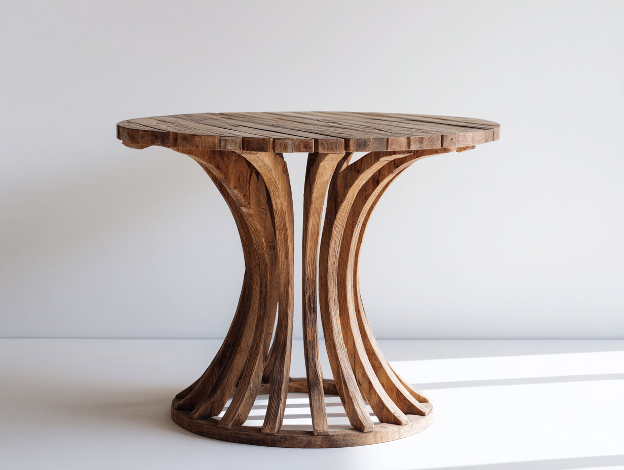 Gartentisch Holz 120 x 120 x 75 cm - Braun - Natürliches Design für Garten Terrasse und Außenbereich