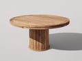 Gartentisch Holz 120 x 120 x 75 cm - Braun - Rundes modernes Design für Garten Terrasse und Außenbereich